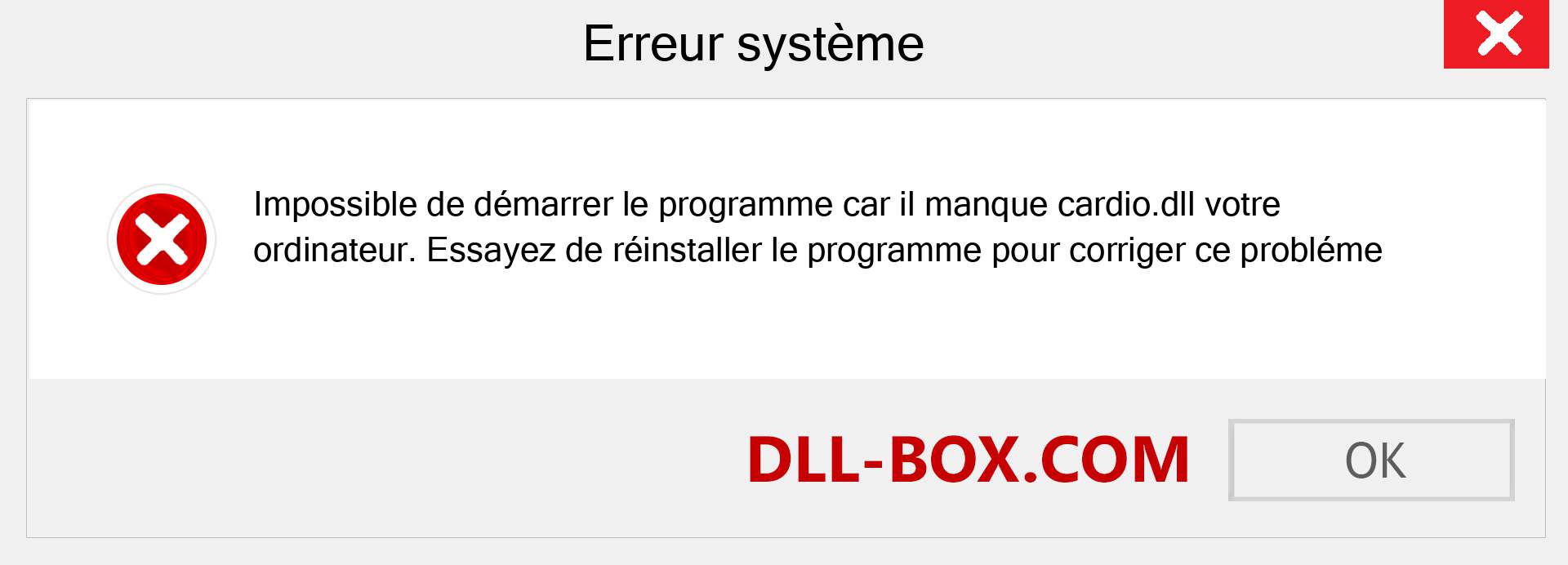 Le fichier cardio.dll est manquant ?. Télécharger pour Windows 7, 8, 10 - Correction de l'erreur manquante cardio dll sur Windows, photos, images