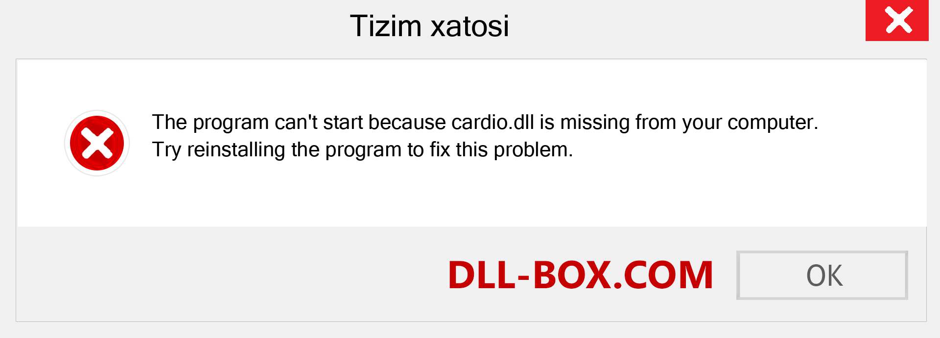 cardio.dll fayli yo'qolganmi?. Windows 7, 8, 10 uchun yuklab olish - Windowsda cardio dll etishmayotgan xatoni tuzating, rasmlar, rasmlar